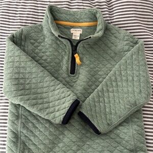 Crewcuts kids Zip-Up Quilted Sweatshirt in Green